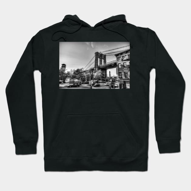 Old Fulton Street And Brooklyn Bridge, New York Hoodie by tommysphotos